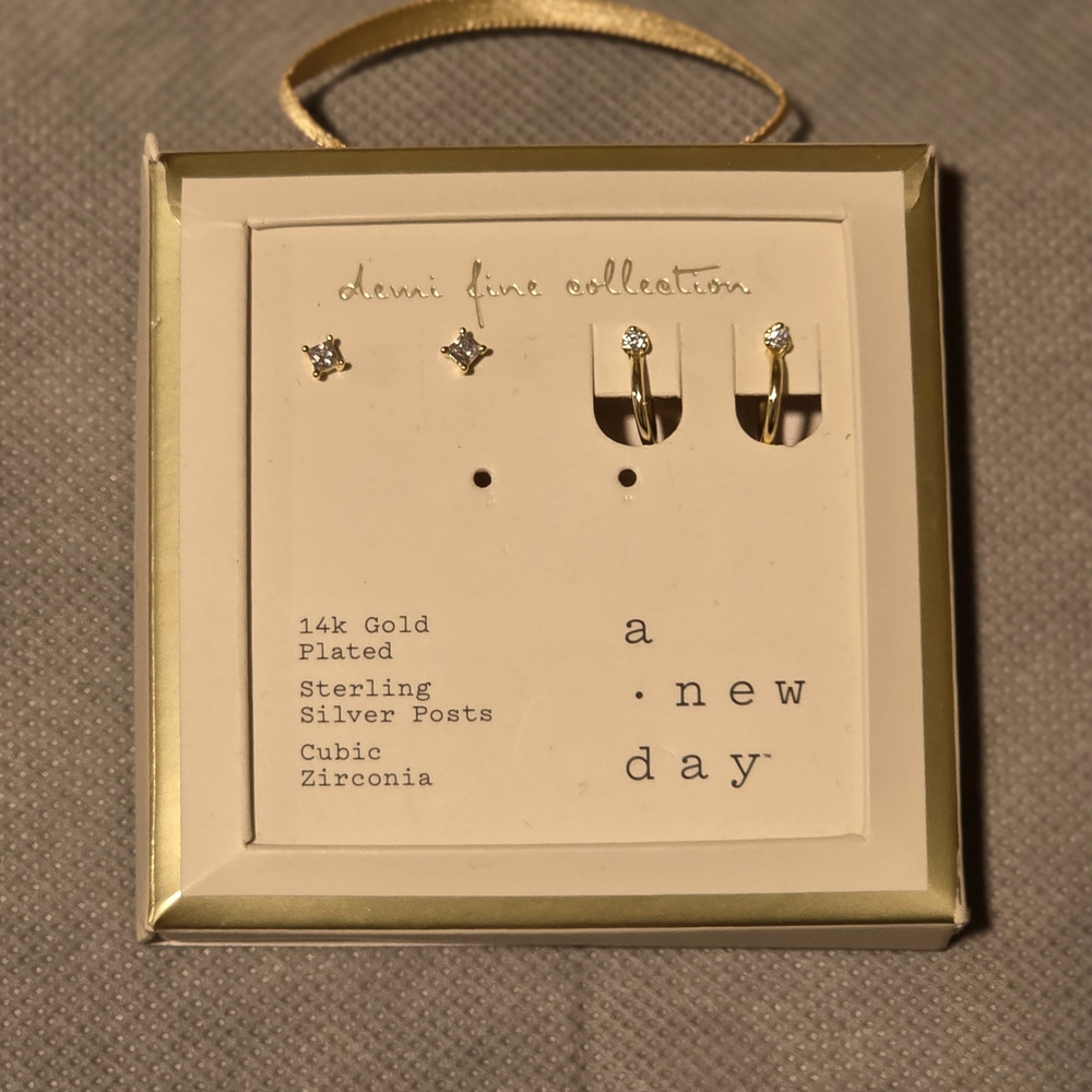 A New Day Gold and Silver Earrings Set